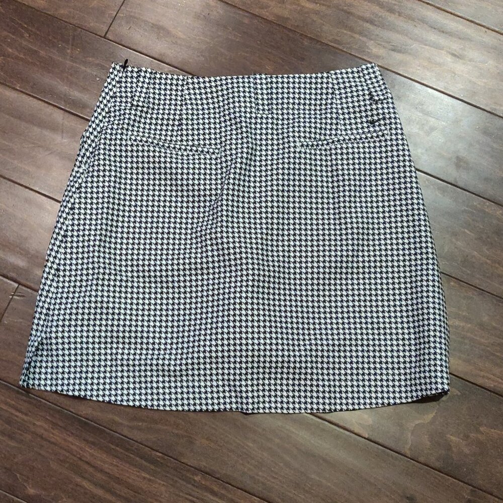Nike Black & White Houndstooth Tennis Skort